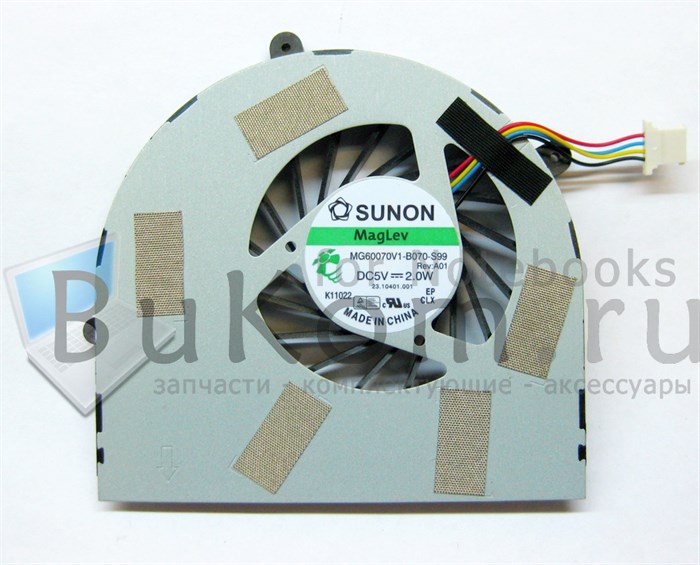 Вентилятор для Lenovo V360 / V360A / V360G серии (Sunon MG60070V1-B070-S99 / DFS400805L10T F99F) (4pin) p/n: 60.4 JG13.001 
