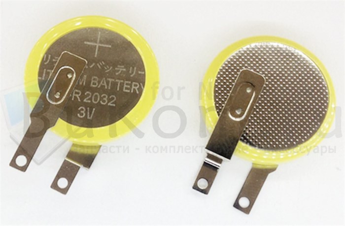 Батарейка CMOS CR2032 210mAh 3V с выводами под пайку