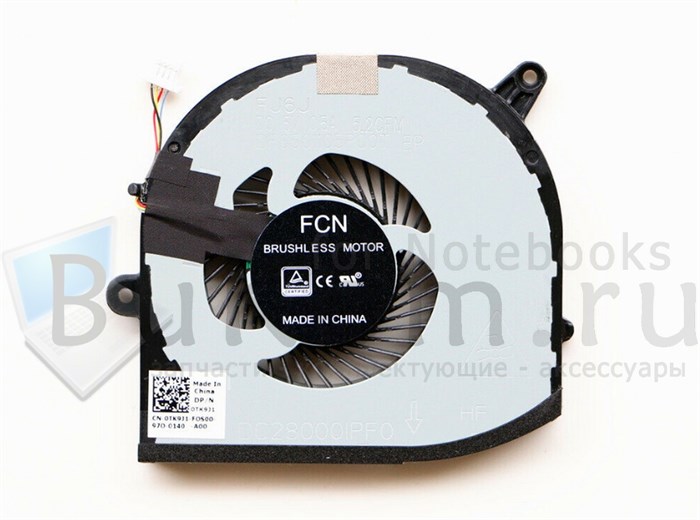 Вентилятор ОРИГИНАЛ Версия 2 для GPU Dell XPS 15 7590 9570 9560 Precision 5520 M5520 5530 M5530 серии FCN DFS501105PQ0T FJ6J  FM86 DC5V 0,5A (4PIN) 0v9h8n 0TK9J1 TK9J TK9J1 DC28000IPF0 DC28000IPF0 - фото 24939