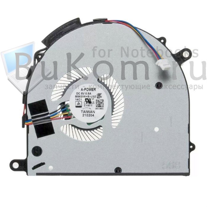 Вентилятор для MSI Modern 14 Prestige 14 Evo Summit B14 | Кулер для MSI Modern 14 B11MOU серии A-POWER BS5205HS-U3Z 14C1 DC5V 0.5A (4pin) - фото 25660