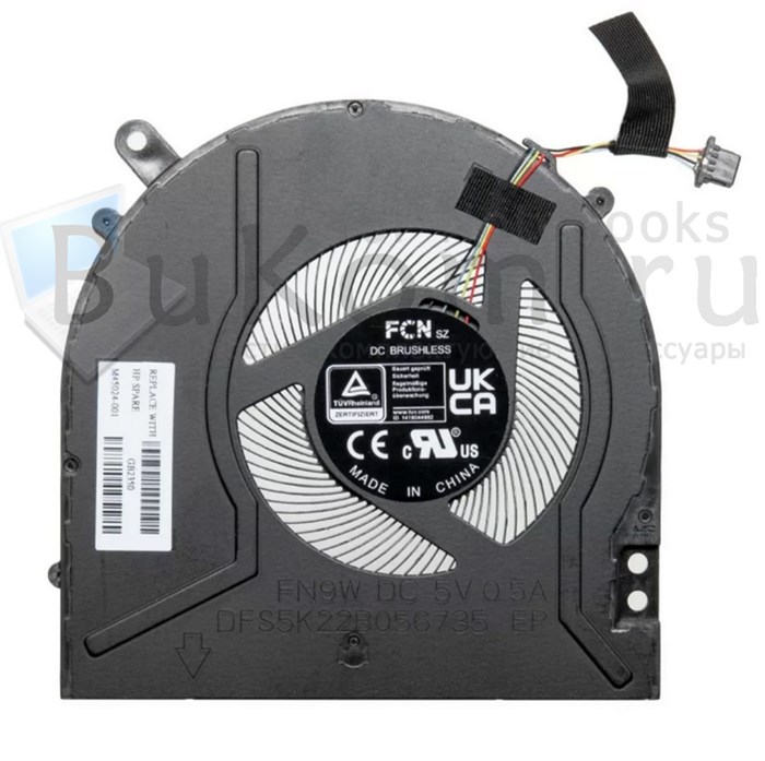 Вентилятор для HP Pavilion x360 15-ER серии FCN DFS5K22B056735 FN9W DC5V 0.5A (4pin) M45131-001 - фото 25963