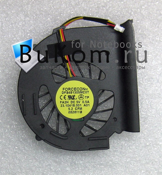 Вентилятор для Dell Inspirion M5010 / M5020 / M5030 / M5040 / N5020 / N5030 серии (Forcecon DFS481305MC0T FA2H) (3pin)