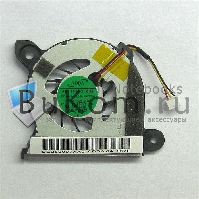 Вентилятор для Toshiba Mini NB305 серии (Adda AB4105HX-KB3 NPVAA | Sunon MF40050V1-Q000-G99) (3pin) p/n: DC280007XA0, DC280007XS0